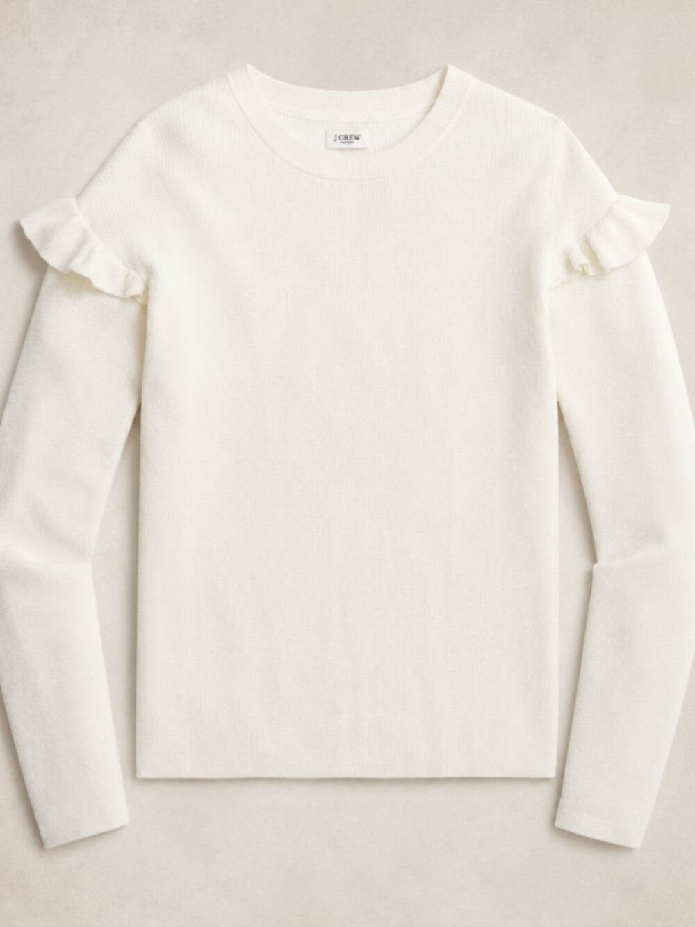J. Crew Factory‎ Cotton Ruffle-Sleeve Sweater - Size XL - NWT